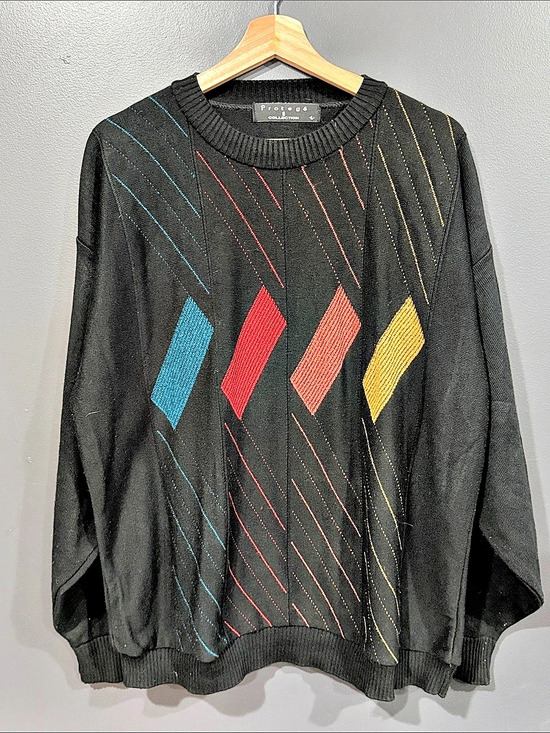 Protege Other - Protege Men's Geometric Crewneck Sweater Size Large